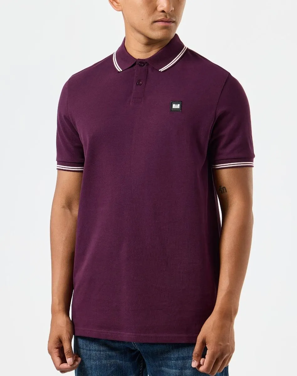 Weekend Offender Acai Berry Pale Blush Farina Double Tipped Polo Shirt