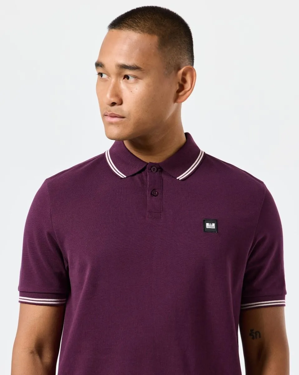 Weekend Offender Acai Berry Pale Blush Farina Double Tipped Polo Shirt