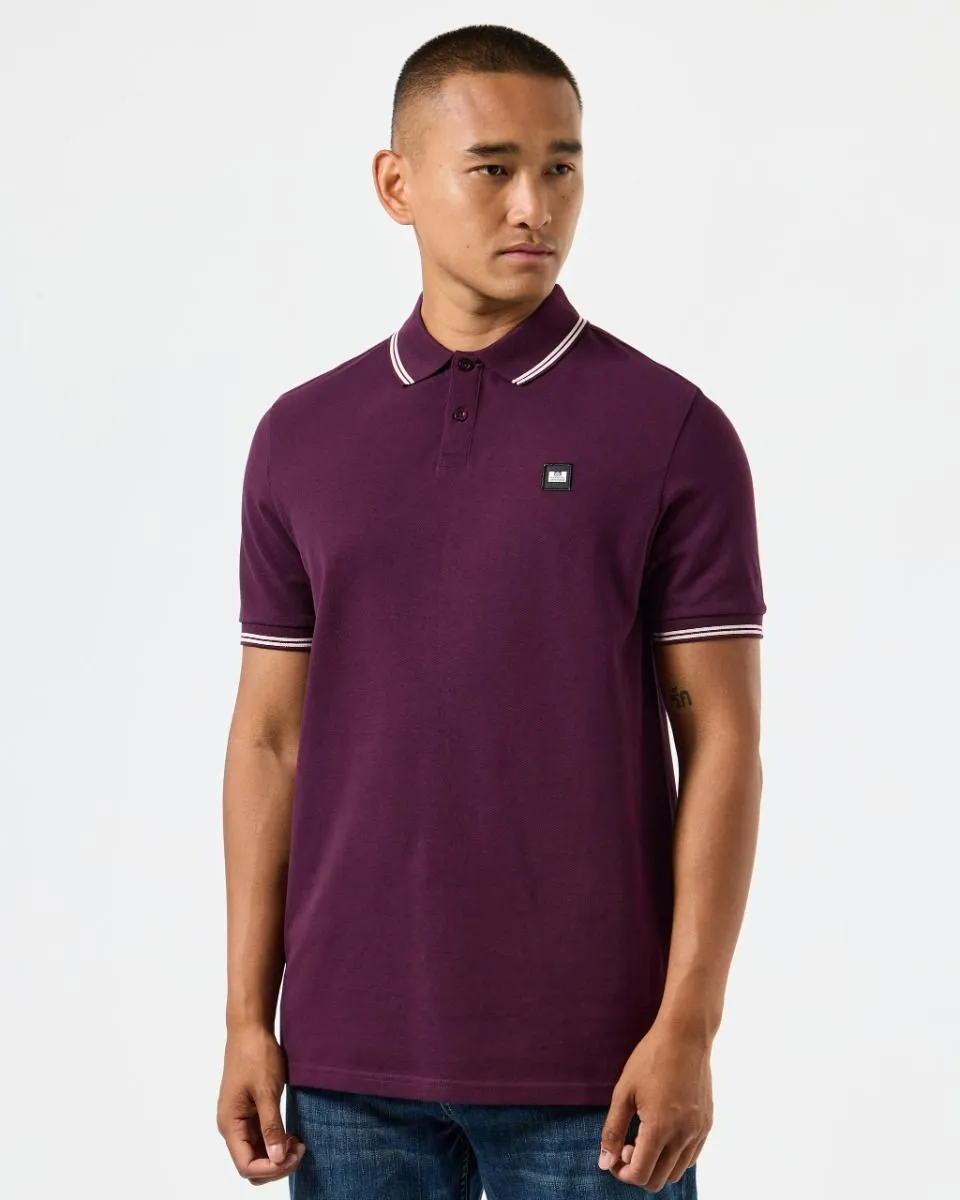 Weekend Offender Acai Berry Pale Blush Farina Double Tipped Polo Shirt