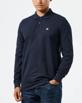 Weekend Warrior Dice Long Sleeve Polo Tee Navy Blue