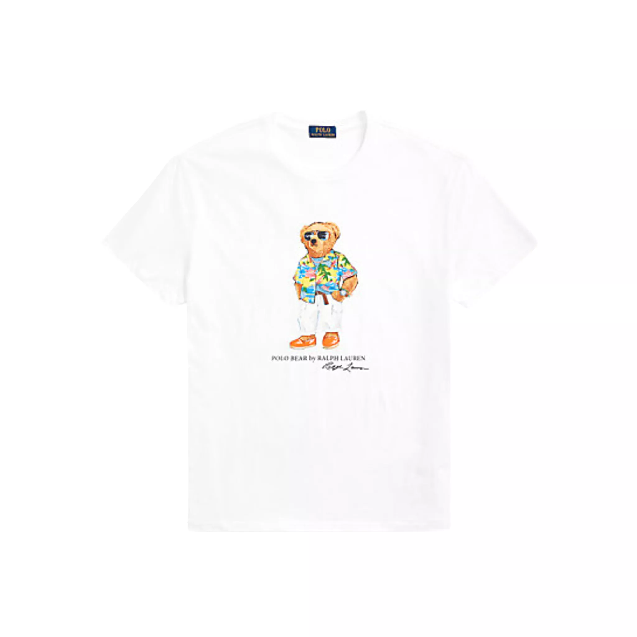 White Polo Ralph Lauren Classic Fit Polo Bear Jersey T-Shirt