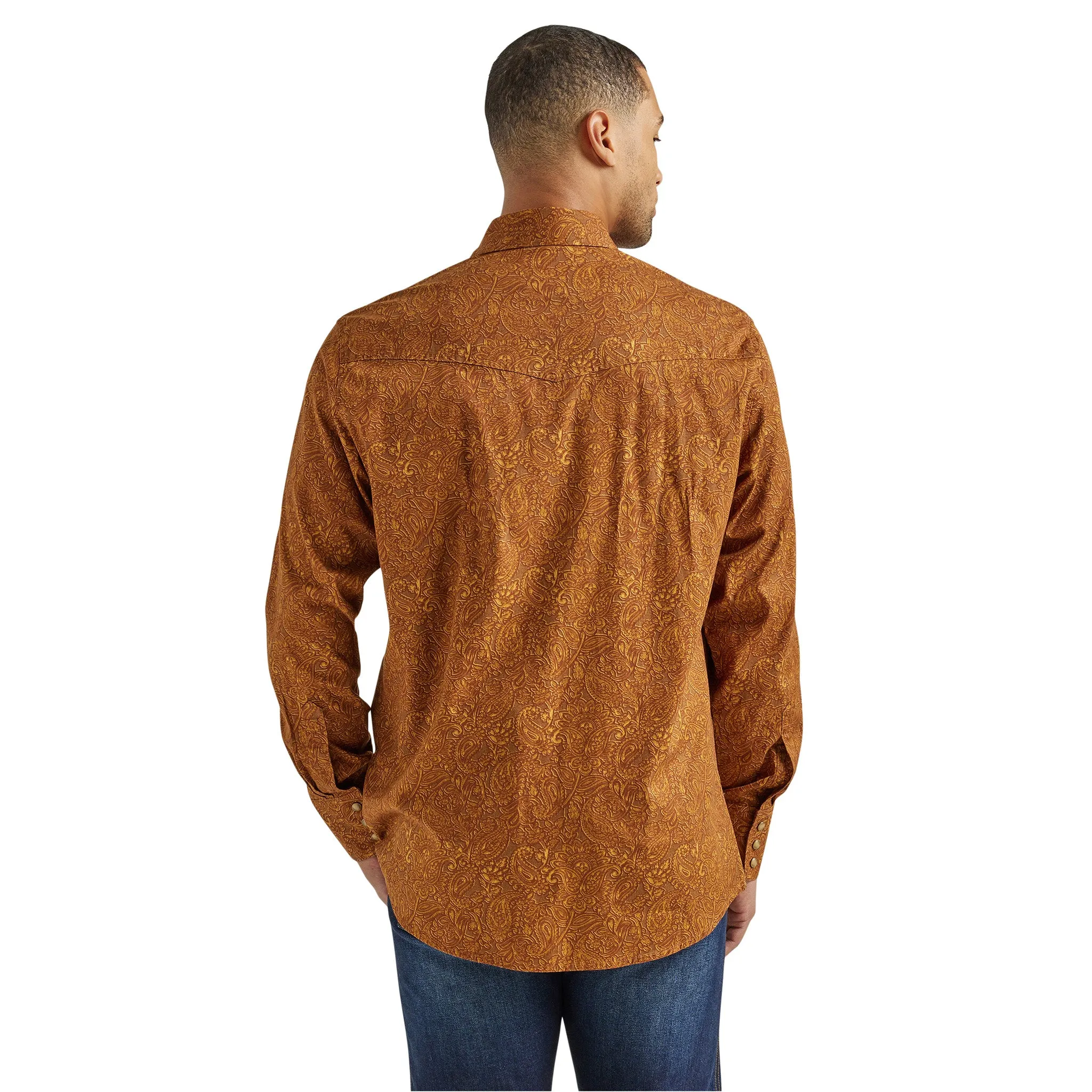 Wrangler Mens Brown Tool Print Shirt