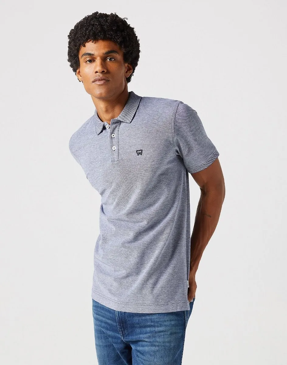 Wrangler Navy Refined Short Sleeve Polo Shirt