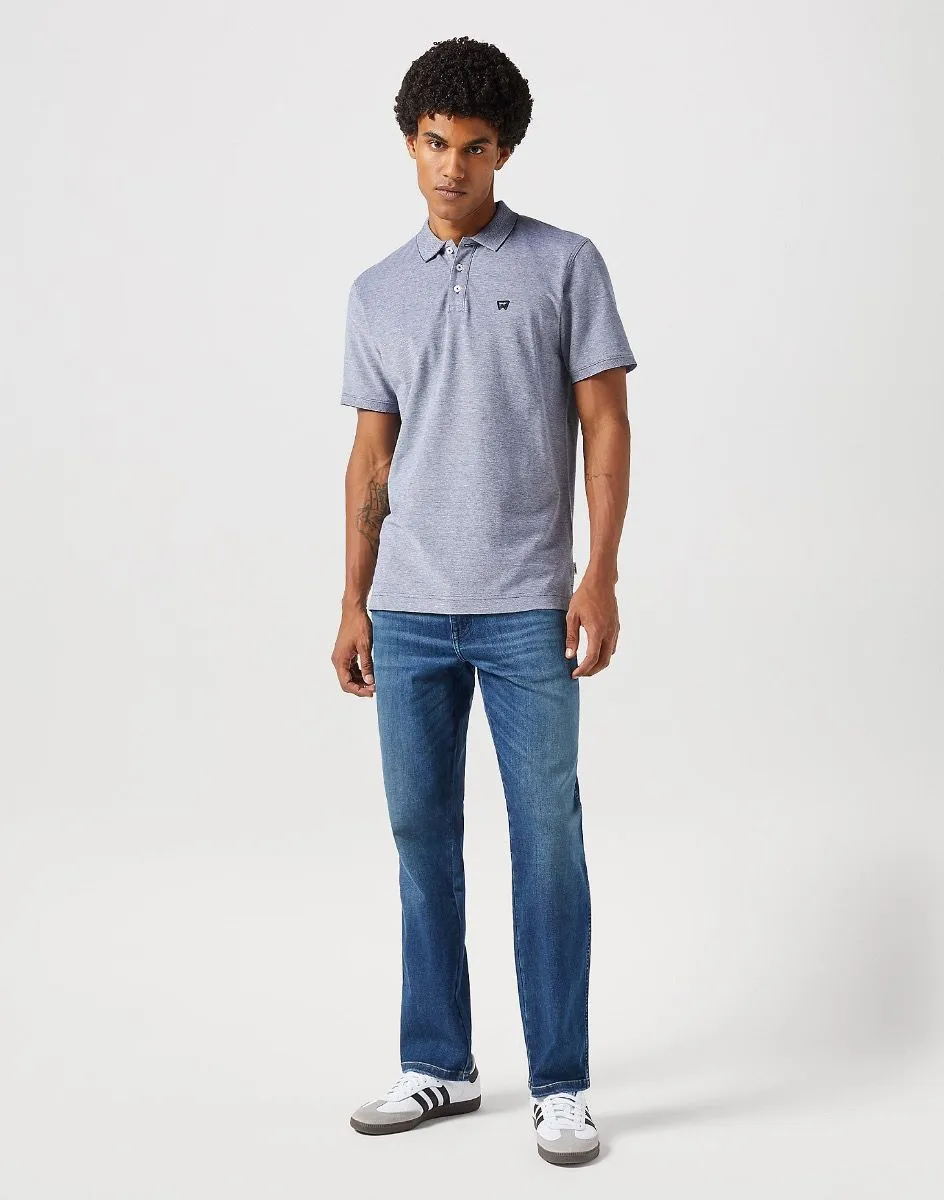 Wrangler Navy Refined Short Sleeve Polo Shirt