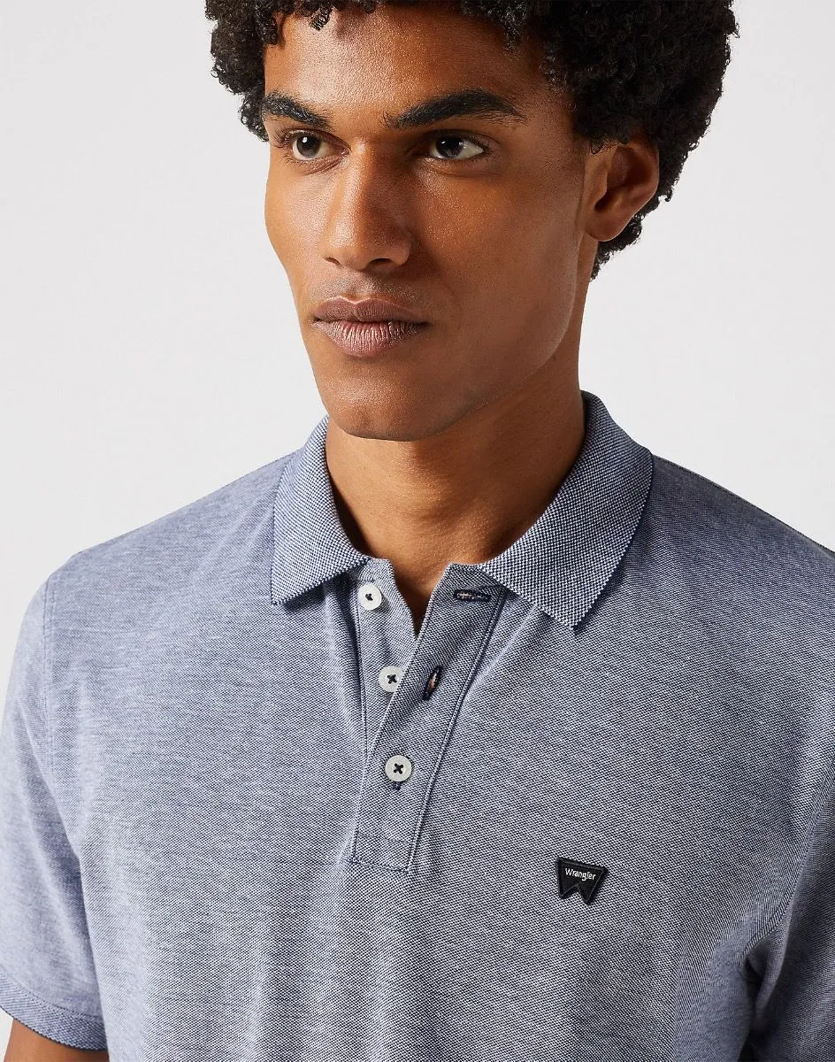 Wrangler Navy Refined Short Sleeve Polo Shirt