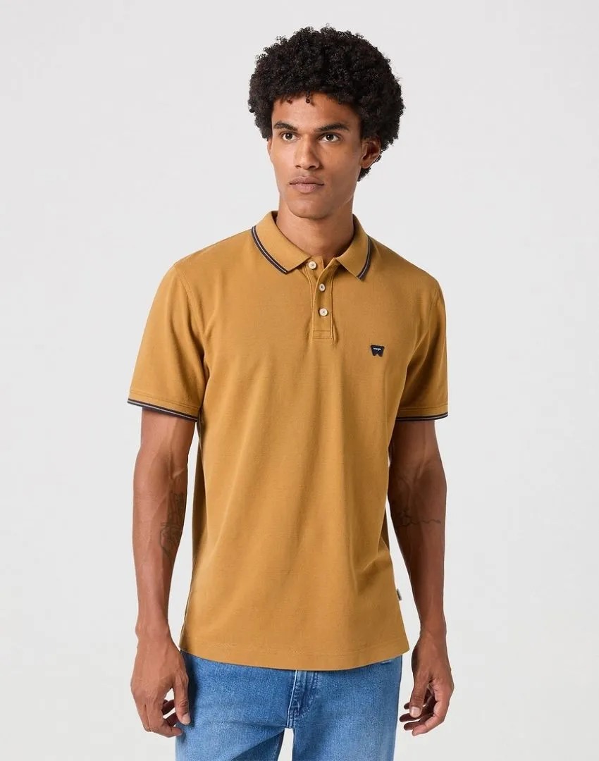 Wrangler Dijon Tipped Short Sleeve Polo Shirt