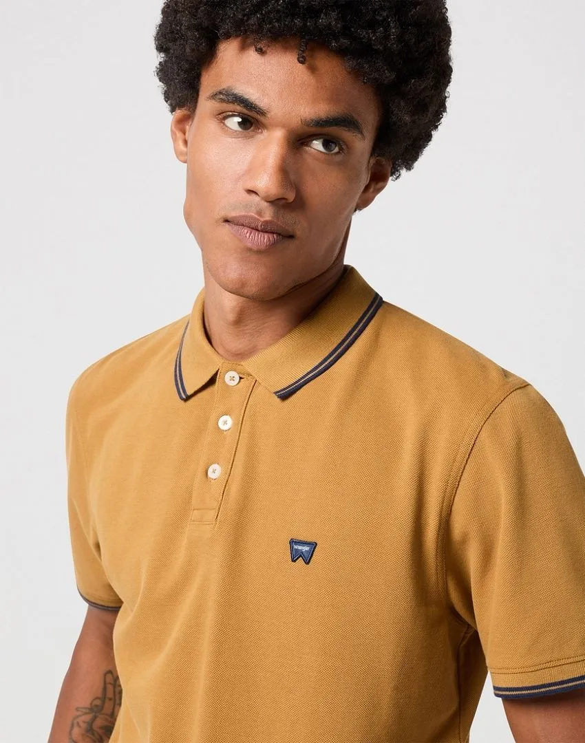 Wrangler Dijon Tipped Short Sleeve Polo Shirt