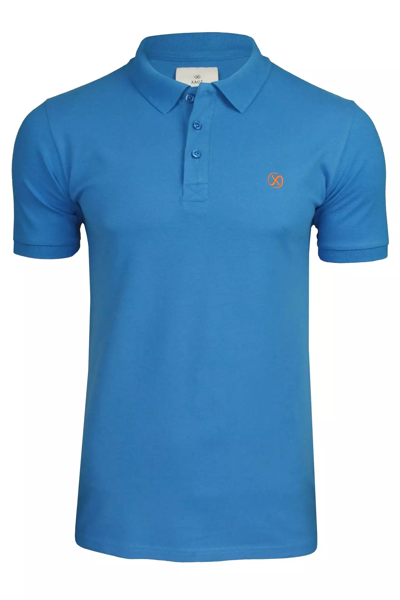 Xact Men's Polo Shirt - Short Sleeve, 3 Button, Stretch Pique