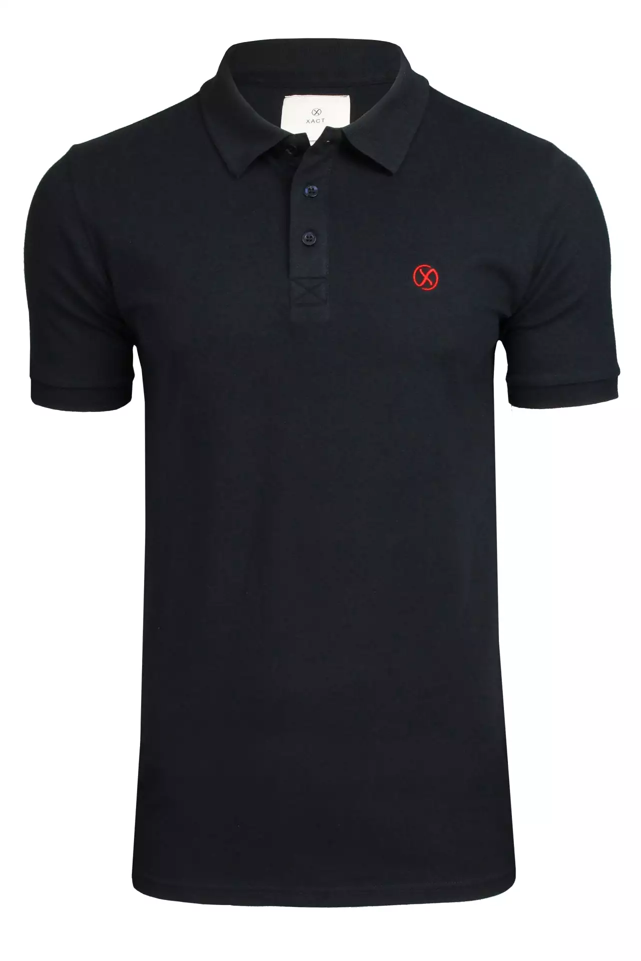 Xact Men's Polo Shirt - Short Sleeve, 3 Button, Stretch Pique